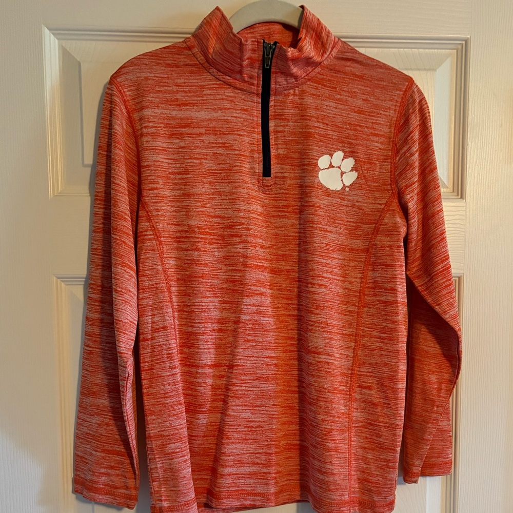Clemson Quarter Zip Pullover Orange